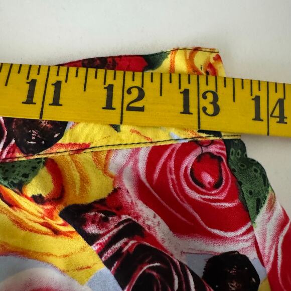 HELL BUNNY Skirt Small Dias De Los Muertos Roses A-Line Rockabilly Full Sweep - Picture 13 of 14